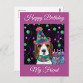 Beagle Briefkaart (Voorkant / Achterkant)