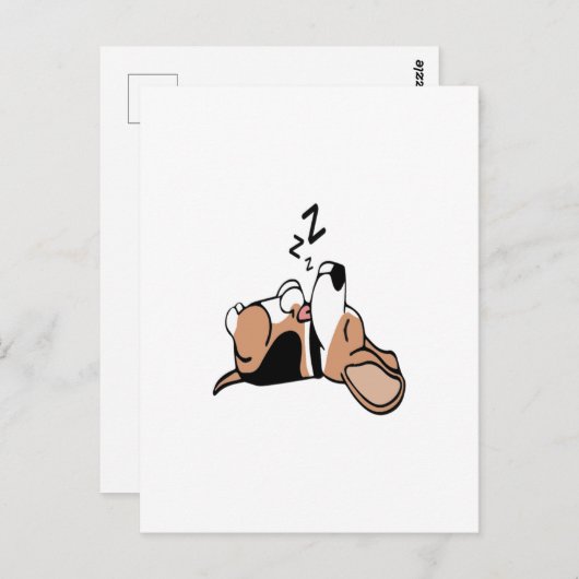 beagle briefkaart (Voorkant / Achterkant)