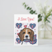 Beagle Briefkaart (Staand voorkant)