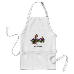 Beagle Butterflies Flowers Animal Apron Standaard Schort