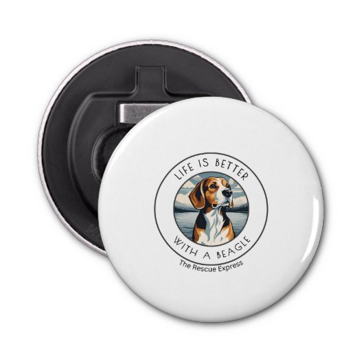 Beagle Button Flesopener (Voorkant)