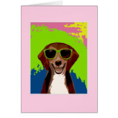 Beagle - cadre rose (Devant)