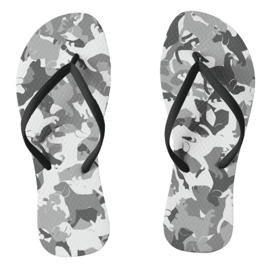 Beagle camouflage teenslippers (Voetbed)