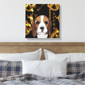 Beagle  canvas afdruk (Insitu (Slaapkamer))