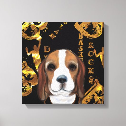 Beagle  canvas afdruk (Voorkant)