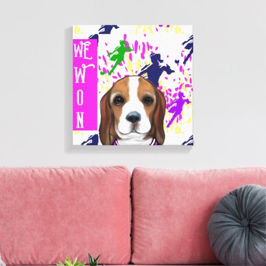 Beagle  canvas afdruk (Insitu (Woonkamer))
