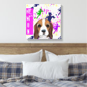 Beagle  canvas afdruk (Insitu (Slaapkamer))