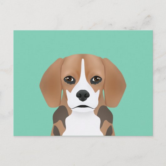 Beagle cartoon briefkaart (Voorkant)