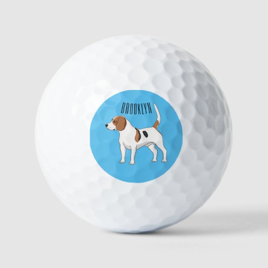 Beagle cartoon golfballen (Voorkant)