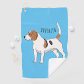 Beagle cartoon golfhanddoek (Insitu)