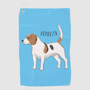 Beagle cartoon golfhanddoek