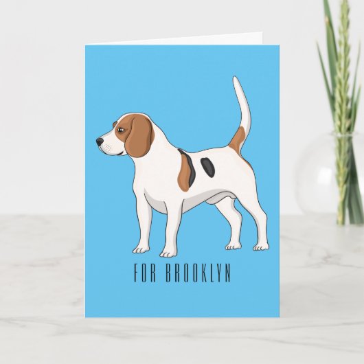 Beagle cartoon kaart (Voorkant)