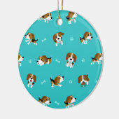 Beagle Cartoon Keramisch Ornament (Links)
