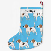 Beagle cartoon kleine kerstsok (Achterkant)