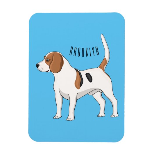 Beagle cartoon magneet (Verticaal)
