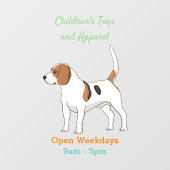Beagle cartoon raamsticker (Vel)