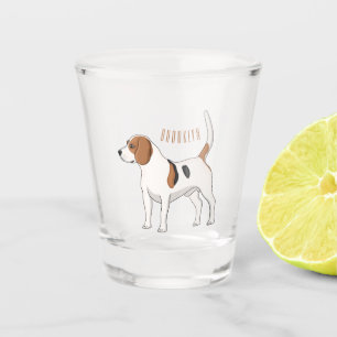 Beagle cartoon shot glas