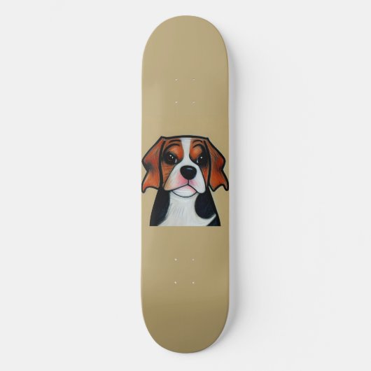 Beagle - Cartoon skateboard (Voorkant)