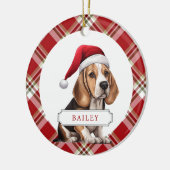 Beagle Cercle en céramique ornement (Gauche)