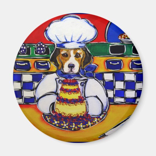 Beagle Chef Magneet (Voorkant)