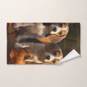 Beagle chiot Automne Délice Citrouille (Serviette à main)