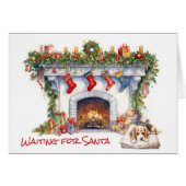 Beagle chiot foyer de Noël attendre Père Noël (Devant horizontal)