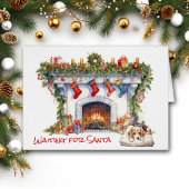 Beagle chiot foyer de Noël attendre Père Noël