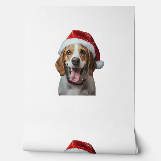 Beagle Christmas Behang (Afrollen)