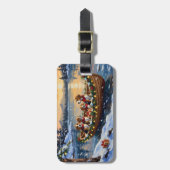 Beagle Christmas Boat Holiday Bagagelabel (Voorkant verticaal)