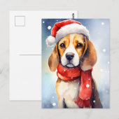 Beagle Christmas Briefkaart (Voorkant / Achterkant)