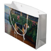 Beagle Christmas Cruise: Pawsome Holiday Delight Groot Cadeauzakje (Achterkant Gekanteld)