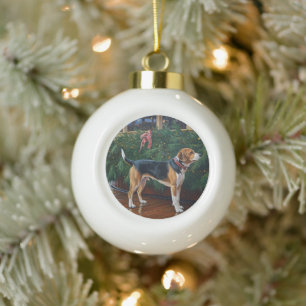 Beagle Christmas Cruise: Pawsome Holiday Delight Keramische Bal Ornament