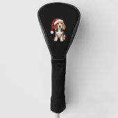 Beagle Christmas Dog T-shirt met lange mouwen Golfheadcover (Voorkant)