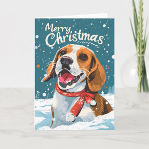 Beagle Christmas Feestdagen Kaart