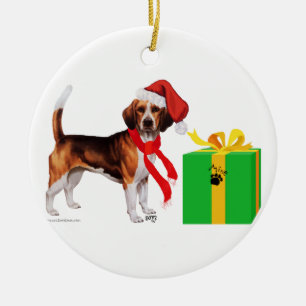 Beagle Christmas Keramisch Ornament