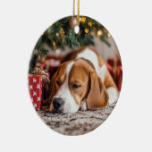 Beagle Christmas Keramisch Ornament (Rechts)