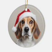 Beagle Christmas Keramisch Ornament (Links)