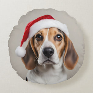 Beagle Christmas Rond Kussen