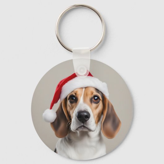 Beagle Christmas Sleutelhanger (Voorkant)