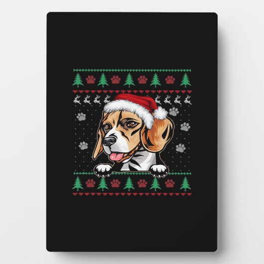 Beagle Christmas Uglyer Dog Xmas Oversized T-Shirt Fotoplaat (voorkant)