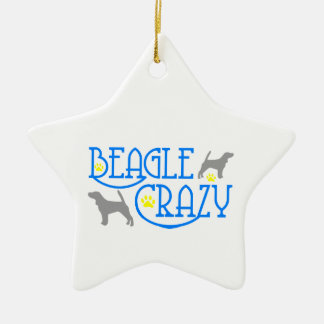 BEAGLE CRAZY KERAMISCH ORNAMENT