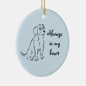 Beagle Custom Pet Loss Keepomwille voor Hondenlief Keramisch Ornament (Rechts)