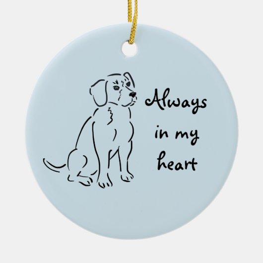 Beagle Custom Pet Loss Keepomwille voor Hondenlief Keramisch Ornament (Voorkant)