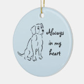Beagle Custom Pet Loss Keepomwille voor Hondenlief Keramisch Ornament (Links)