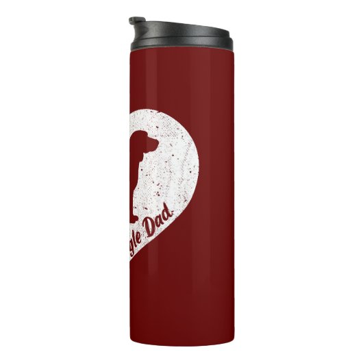 Beagle Dad/Beagle Hondenliefhebbers Fars Day Thermosbeker (Geroteerd rechts)