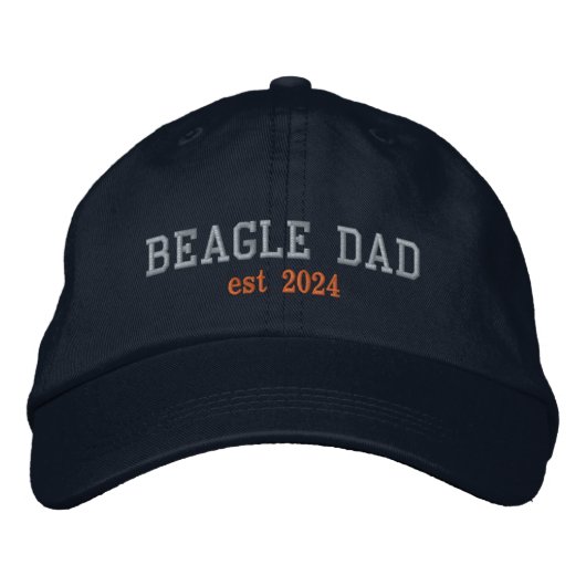Beagle Dad Dog Dad Vastgestelde datum Geborduurde Pet (Voorkant)