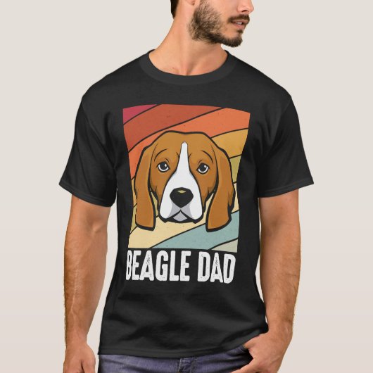 Beagle dad dog daddy daddy master walking t-shirt (Voorkant)