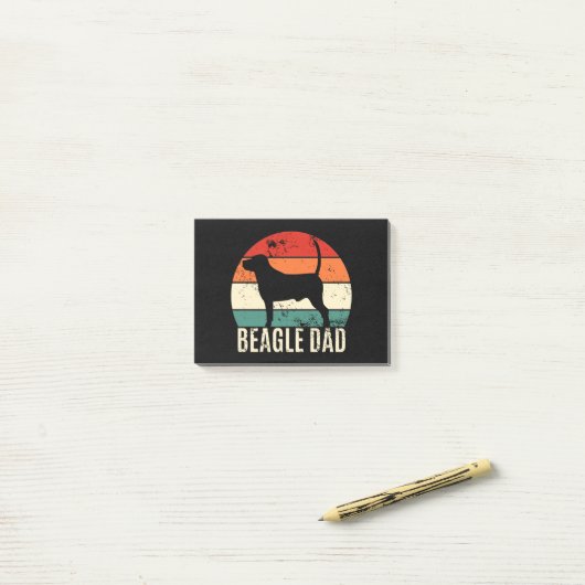 Beagle Dad Post-it® Notes (Op bureau)