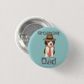 Beagle Dad Ronde Button 3,2 Cm (Voorkant /achterkant)