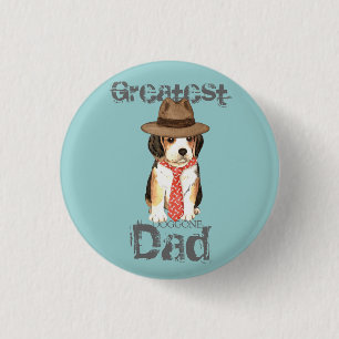 Beagle Dad Ronde Button 3,2 Cm